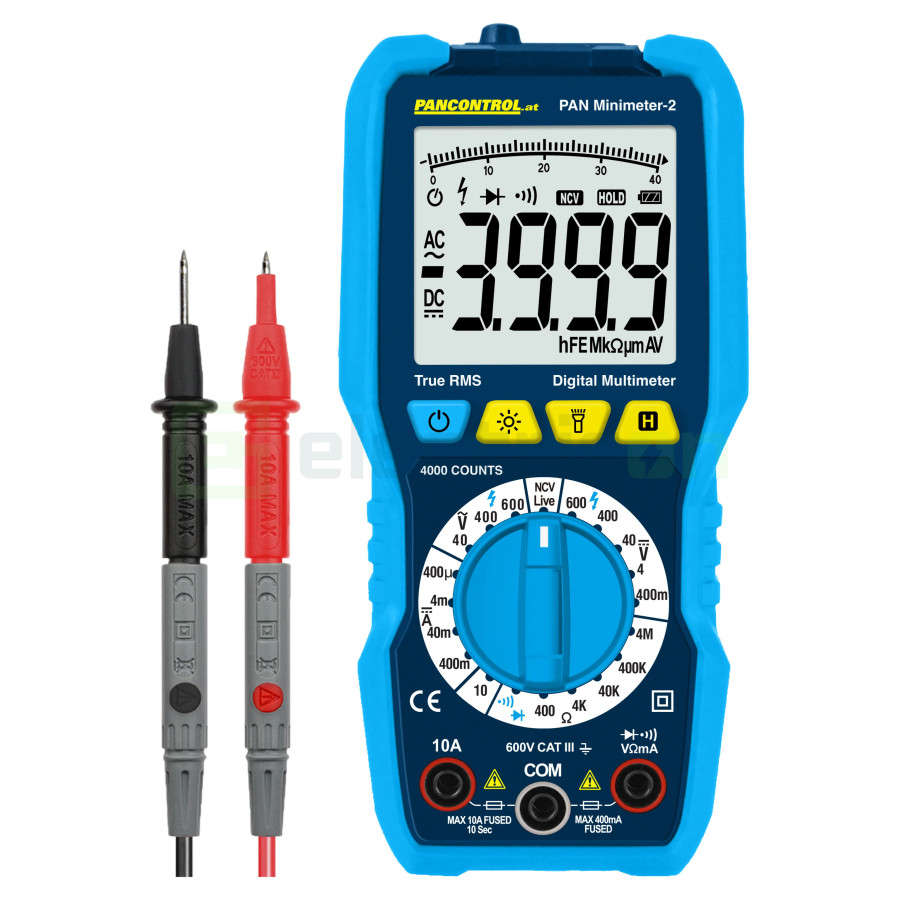 Multimetru digital - Manual-range, 10A DC, CAT III 600V - PanControl Minimeter-2