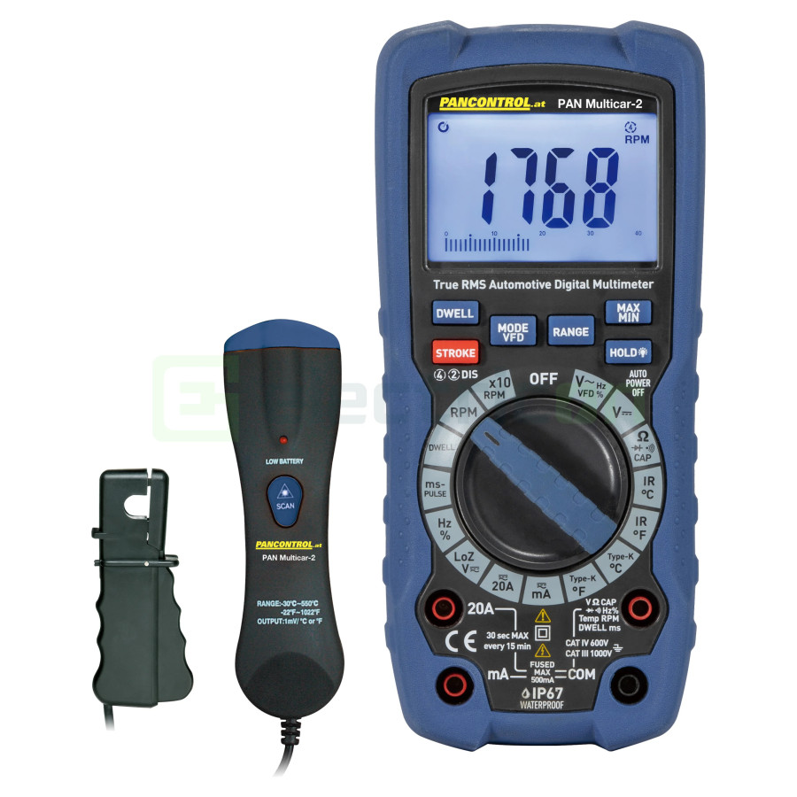 Multimetru digital pentru uz auto - CAT III 1000V / CAT IV 600V - PanControl PAN Multicar-2