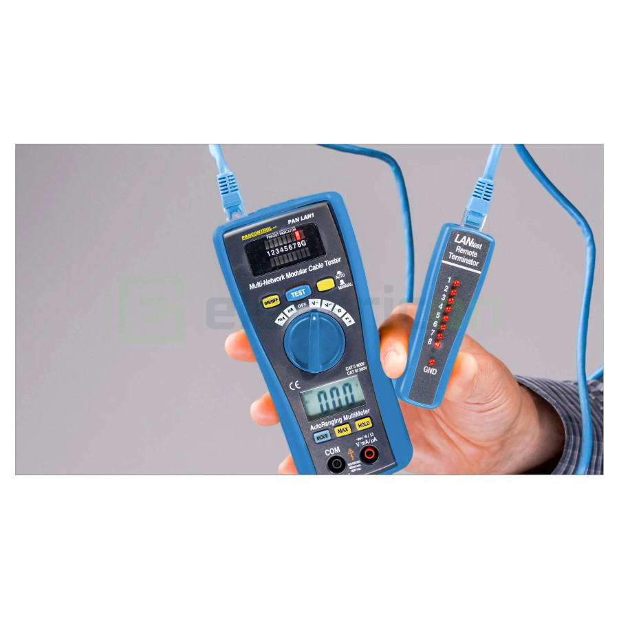 Tester Cabluri Rețea PAN LAN1 | Verificator RJ45 & RJ11 | Unitate Remote | Pancontrol