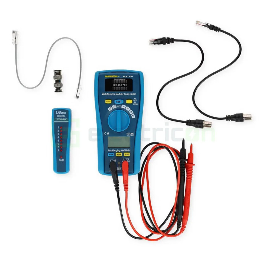 Tester Cabluri Rețea PAN LAN1 | Verificator RJ45 & RJ11 | Unitate Remote | Pancontrol