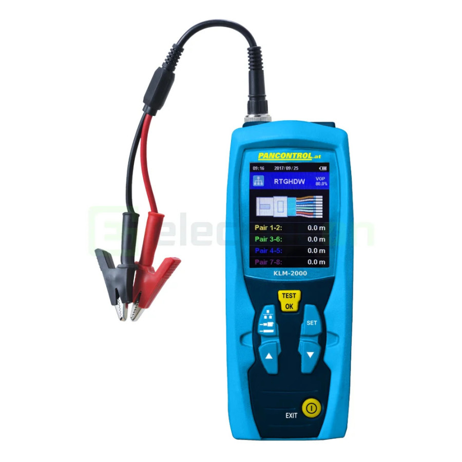 Reflectorometru PAN KLM 2000 | Măsurare Lungime Cablu TDR 3km | Ecran Color | Pancontrol