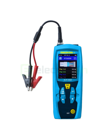 Reflectorometru PAN KLM 2000 | Măsurare Lungime Cablu TDR 3km | Ecran Color | Pancontrol