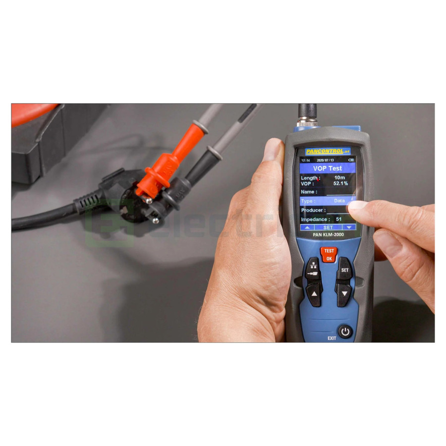 Reflectorometru PAN KLM 2000 | Măsurare Lungime Cablu TDR 3km | Ecran Color | Pancontrol