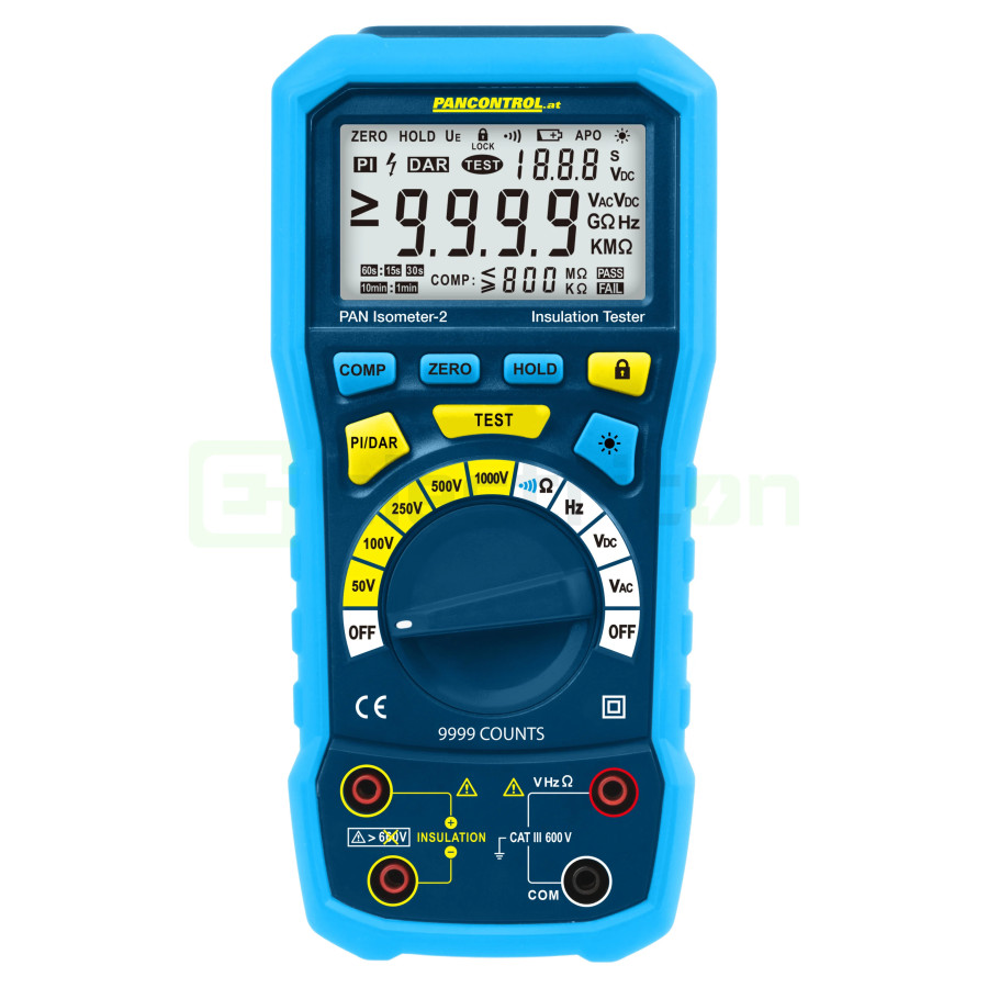 Megohmetru PAN Isometer-2 | Test Izolație 1000V | 100 GΩ & True RMS | CAT III 600V | Pancontrol