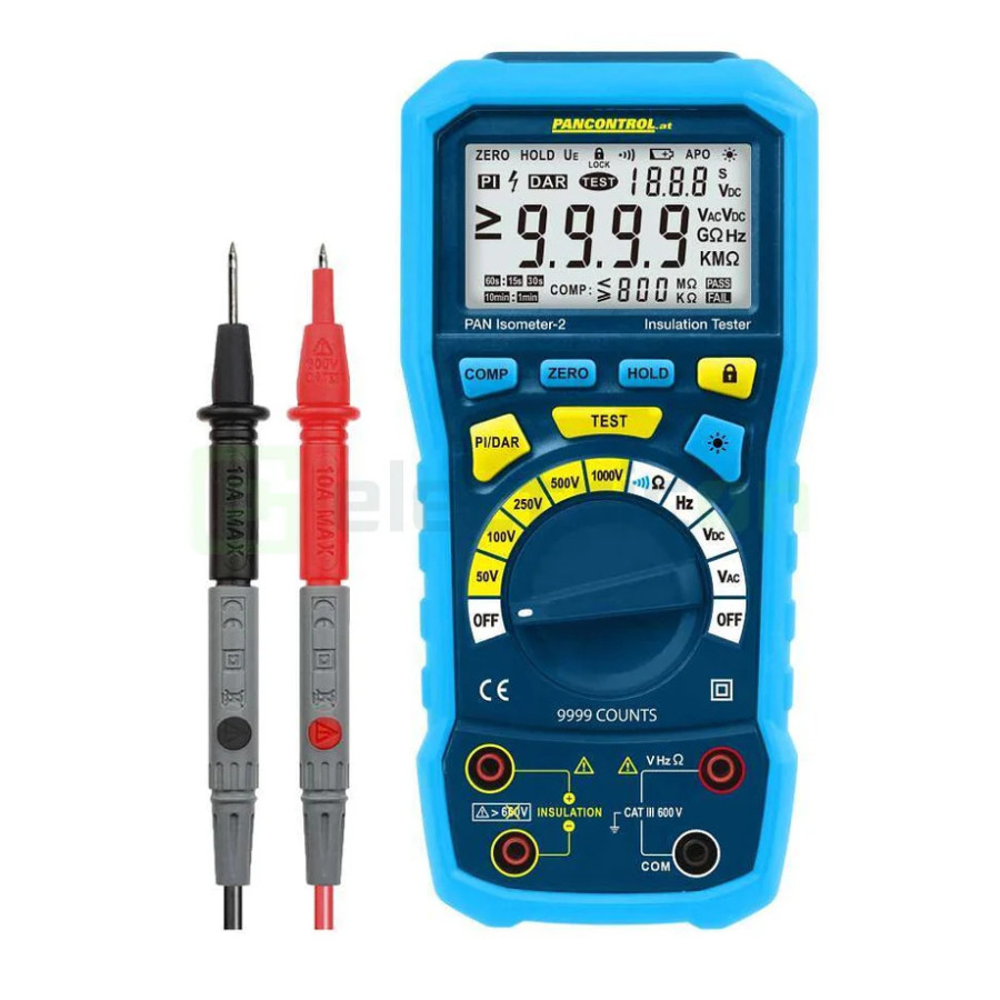 Megohmetru PAN Isometer-2 | Test Izolație 1000V | 100 GΩ & True RMS | CAT III 600V | Pancontrol
