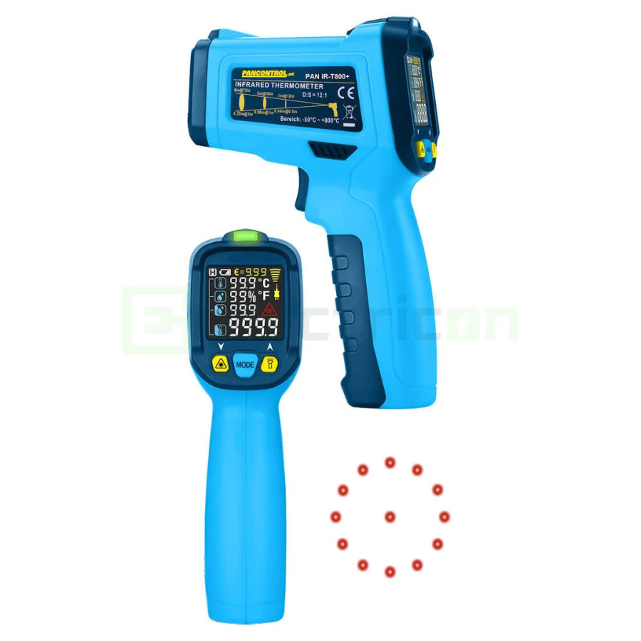 Termometru Infraroșu PAN IR-T800+ | -50°C la +800°C | Laser Circular | Pancontrol