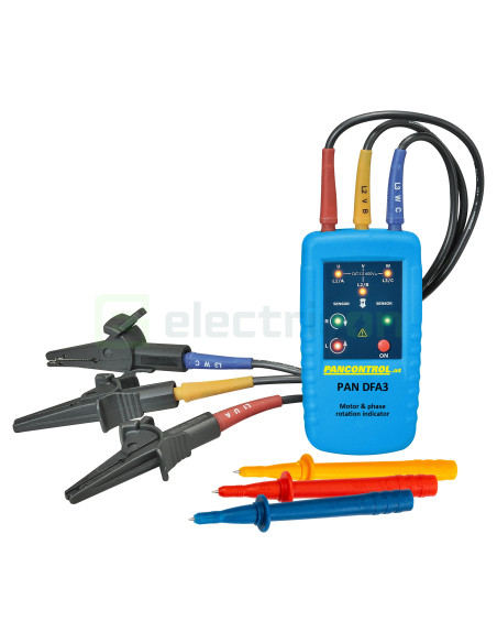 Indicator Faze PAN DFA3 | Direcție Rotație Motor | Set Complet cu Geantă | Pancontrol