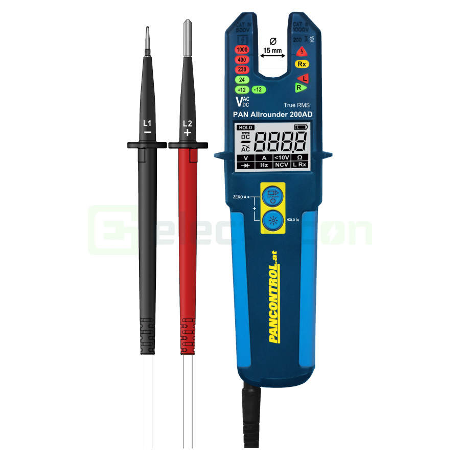 Tester & Clește PAN Allrounder 200AD | 200A AC/DC True RMS | 1000V & Test RCD | Pancontrol - Profesional