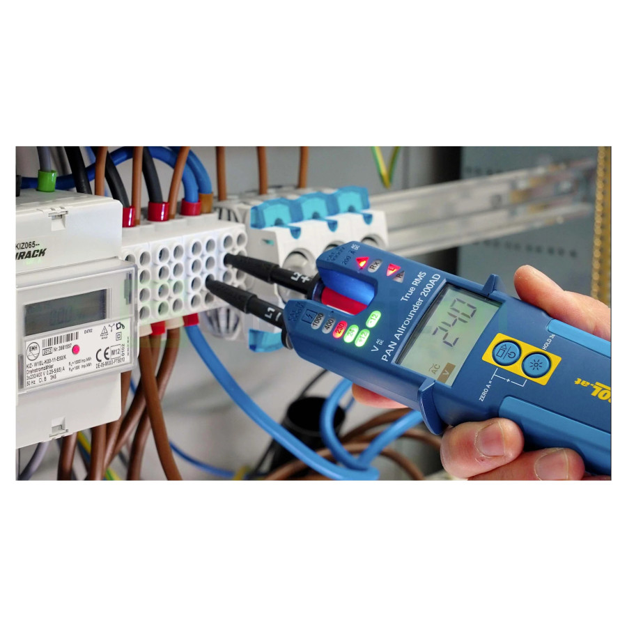 Tester & Clește PAN Allrounder 200AD | 200A AC/DC True RMS | 1000V & Test RCD | Pancontrol - Profesional