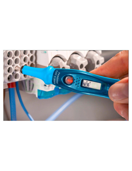 Tester Tensiune LCD PAN 2000 | 12-250V AC/DC | Verificator Fază Fără Baterii | Pancontrol