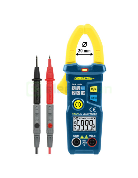 Clește Ampermetric PAN 200A+ | True RMS | Ecran Color & NCV | Smart 600V | Pancontrol
