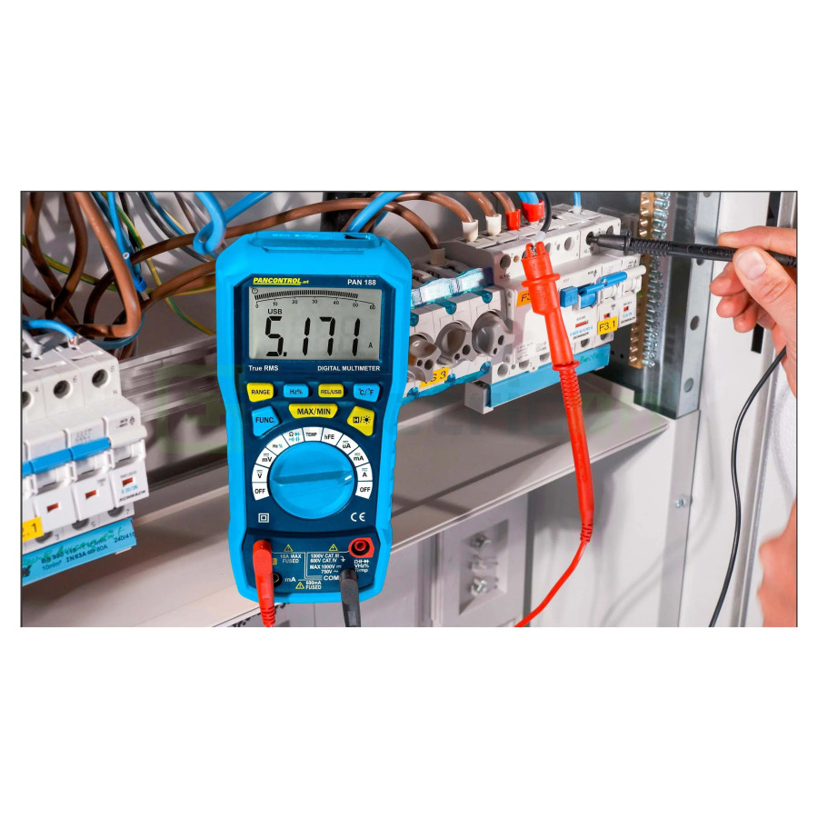 Multimetru Precizie PAN 188 | 40.000 Counts | IP67 True RMS | Data Log & CAT IV | Pancontrol