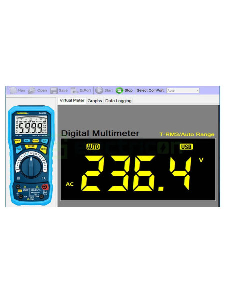 Multimetru Precizie PAN 188 | 40.000 Counts | IP67 True RMS | Data Log & CAT IV | Pancontrol