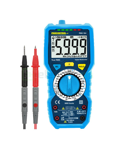 Multimetru Robust PAN 184 | IP67 Rezistent la Apă | True RMS & CAT IV | Pancontrol