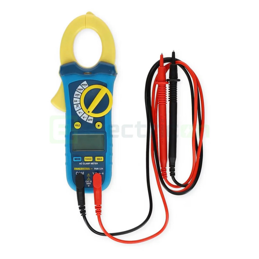 Clește Ampermetric PAN 124 | 200A AC & 600V AC/DC | Multimetru Digital | Pancontrol