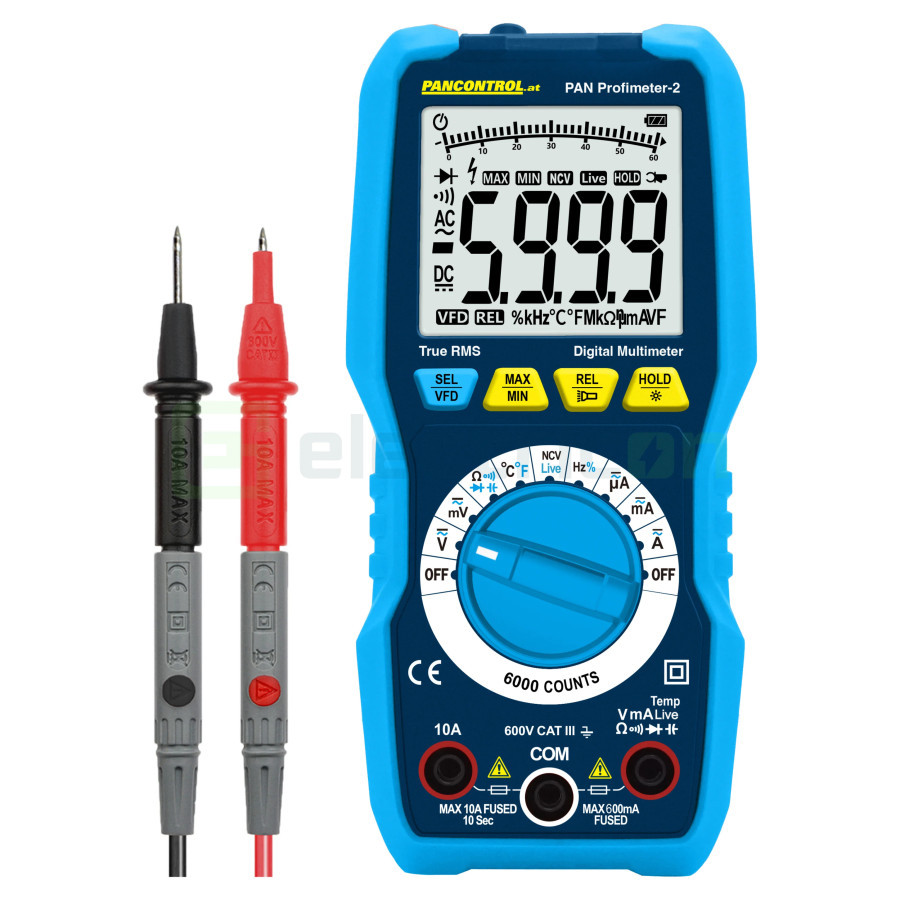 Multimetru Profesional PAN Profimeter-2 | True RMS | Temp & Frecvență | Pancontrol