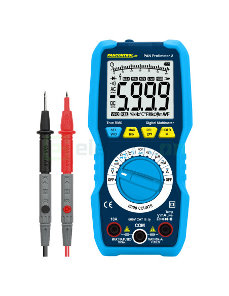 Multimetru Profesional PAN Profimeter-2 | True RMS | Temp & Frecvență | Pancontrol