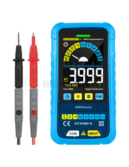 Multimetru de Buzunar PAN Pocketmeter-2 | True RMS & Ecran Color | Tester NCV 600V | Pancontrol