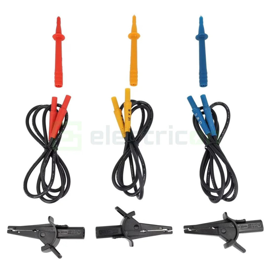 Set Cabluri PAN PK-DFA3 | 3 Culori L1-L2-L3 | Accesorii Indicator Faze DFA3 | Pancontrol