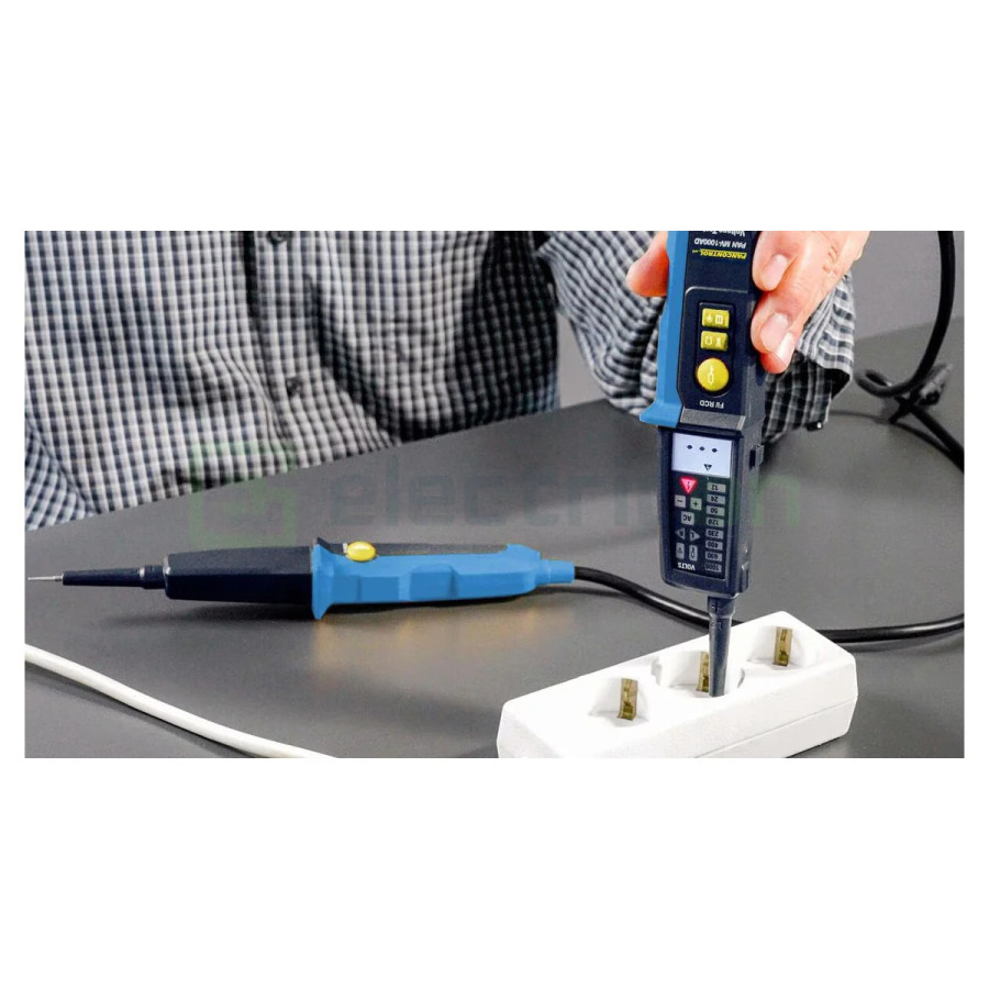 Tester de tensiune și de continuitate - 1000V AC/DC + afișaj de câmp rotativ și test diferențial 30mA - PanControl MV-1000AD