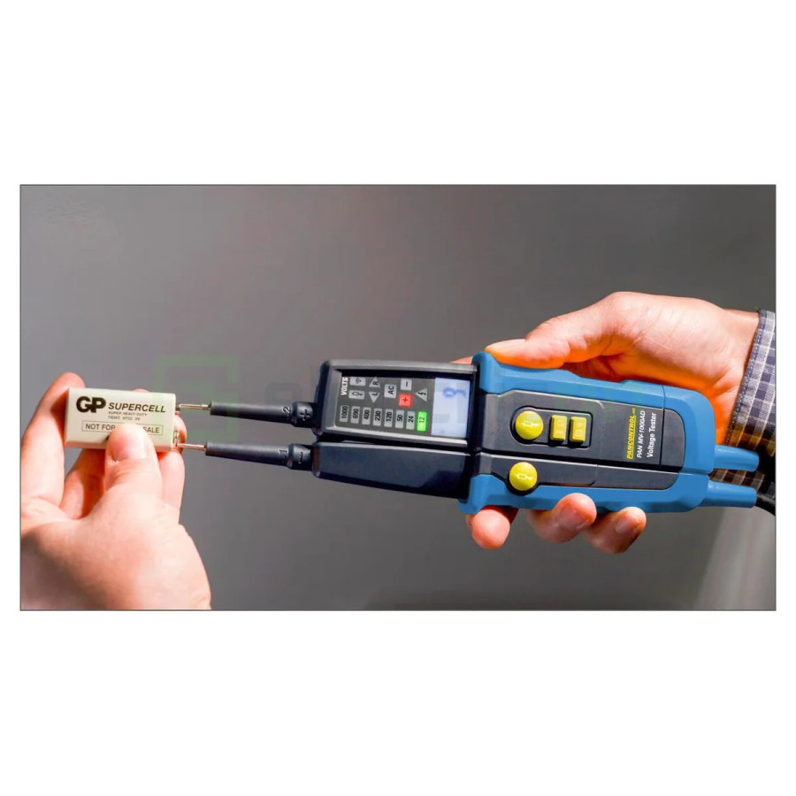 Tester de tensiune și de continuitate - 1000V AC/DC + afișaj de câmp rotativ și test diferențial 30mA - PanControl MV-1000AD