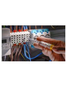 Tester Fază PAN PSD140TR | Creion Tensiune 140mm | 100-250V AC Transparent | Pancontrol 2