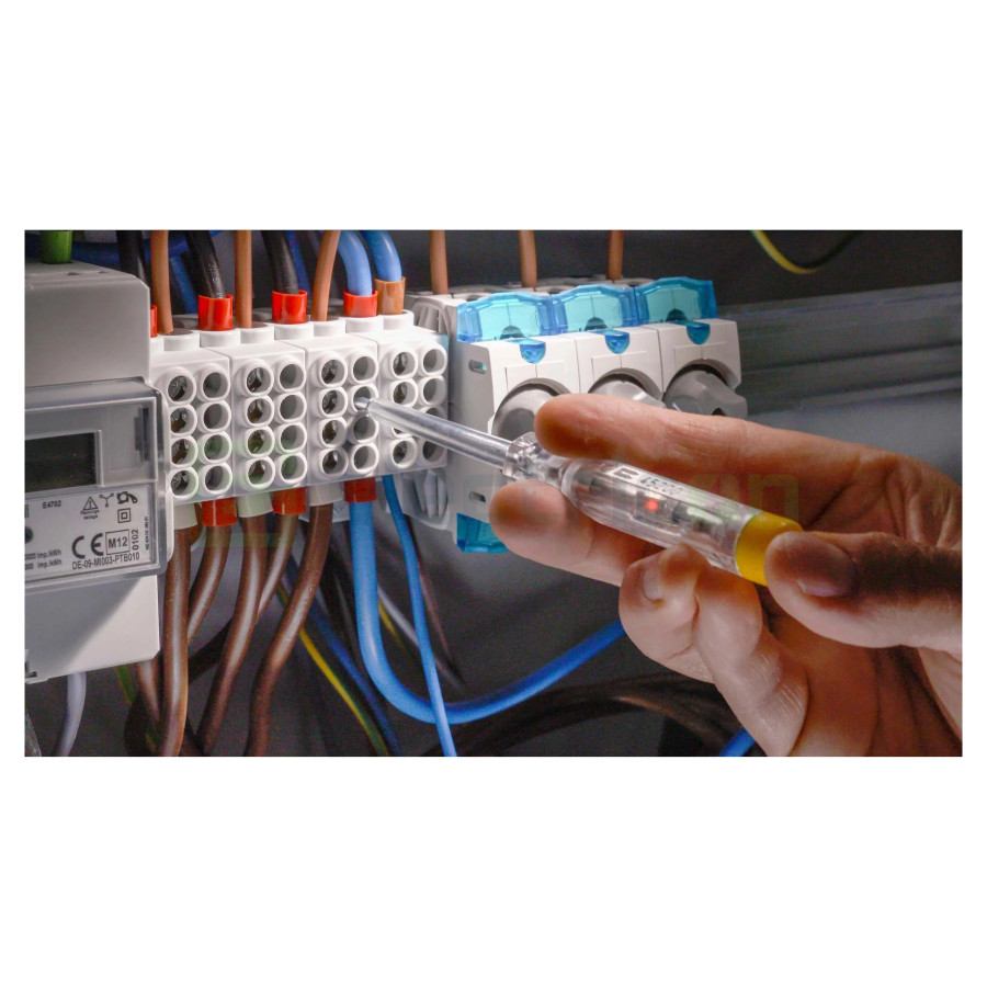 Tester Fază PAN PSD140TR | Creion Tensiune 140mm | 100-250V AC Transparent | Pancontrol