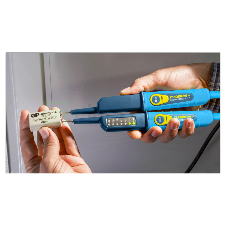 Tester Tensiune PAN Volttester 400 FI | 12V-400V AC/DC | Test RCD 30mA | Pancontrol