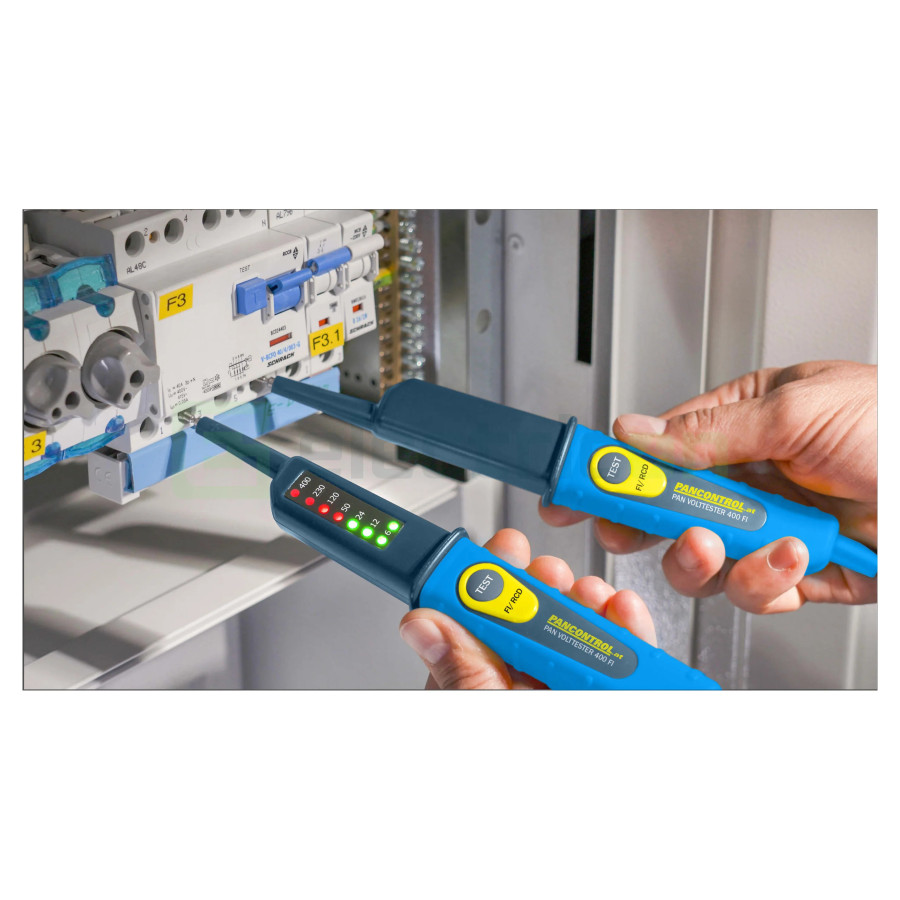 Tester Tensiune PAN Volttester 400 FI | 12V-400V AC/DC | Test RCD 30mA | Pancontrol
