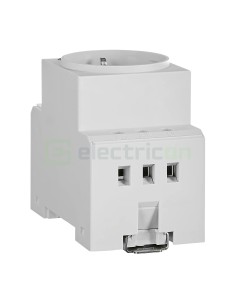 Priză - Schuko 2P+E - șină DIN - LED - gri - IP20 - Schrack - BZ325003-A 2