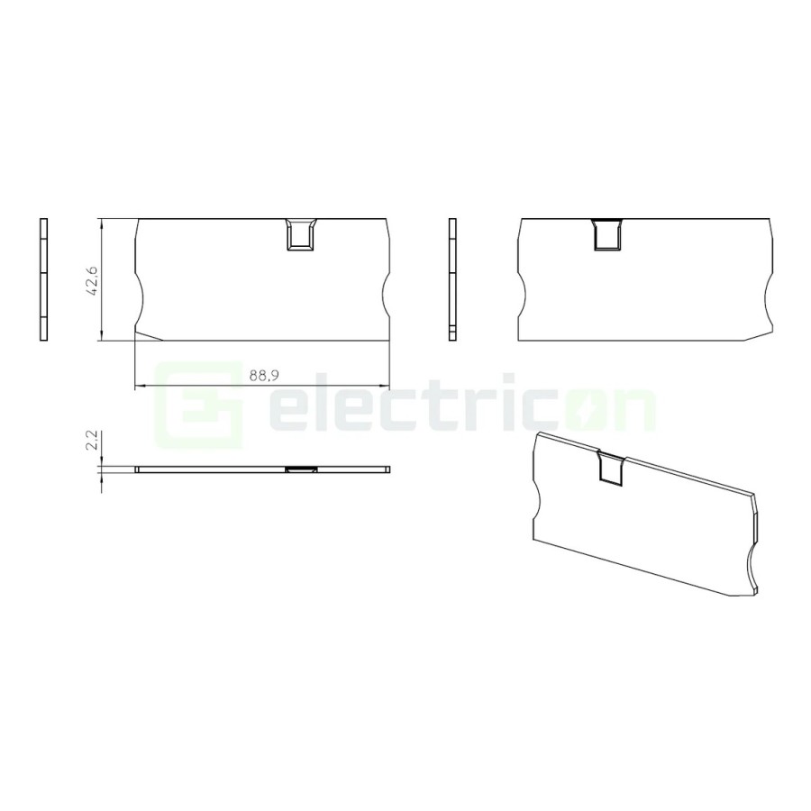 Element terminal - capac - pentru clemele șir gama PT 10-TWIN Phoenix Contact 3208748