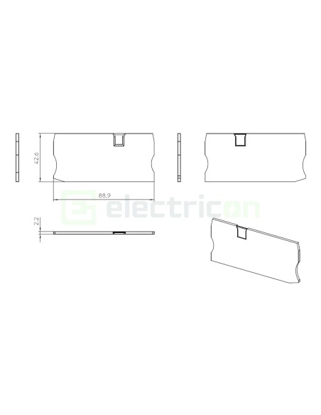 Element terminal - capac - pentru clemele șir gama PT 10-TWIN Phoenix Contact 3208748