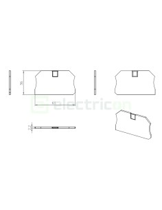 Element terminal - capac - pentru clemele șir gama PTV 6 Phoenix Contact 1180894 2