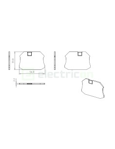 Element terminal - capac - pentru clemele șir gama UT 2.5/UT 4 Phoenix Contact 3047141 2