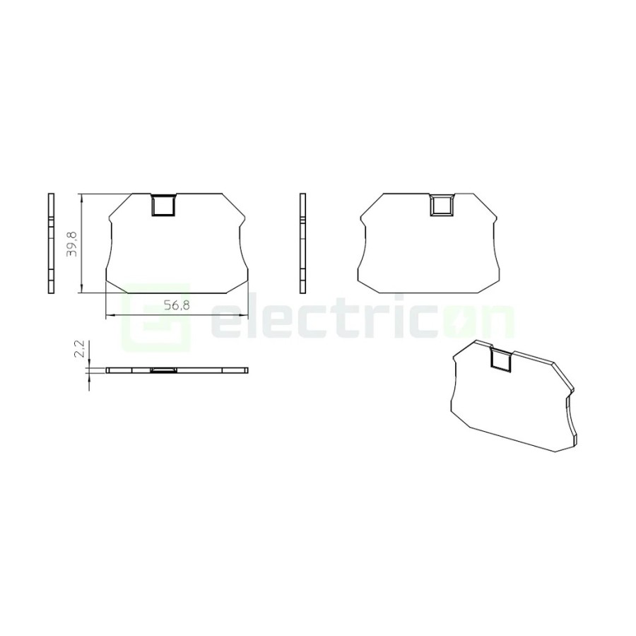 Element terminal - capac - pentru clemele șir gama UT 2.5/UT 4 Phoenix Contact 3047141
