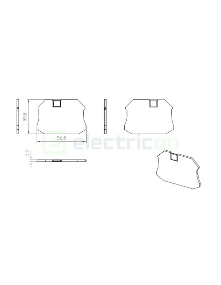 Element terminal - capac - pentru clemele șir gama UT 2.5/UT 4 Phoenix Contact 3047141