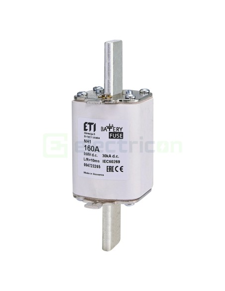 Siguranță fuzibilă MPR NH1 fotovoltaică gBat 160A/550VDC 30kA - ETI 004723265