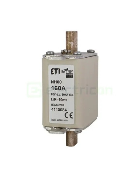 Siguranță fuzibilă MPR NH00 fotovoltaică gBat 80A/80VDC 50kA - ETI 004110081