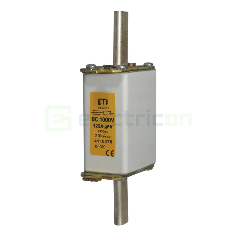 Siguranță fuzibilă MPR NH1C fotovoltaică gPV 125A/1000VDC 20kA - ETI 004110378