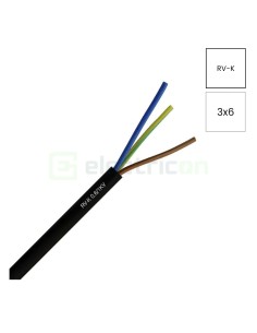 Cablu Lițat RV-K 3x6 mm² Schrack ROX112309C