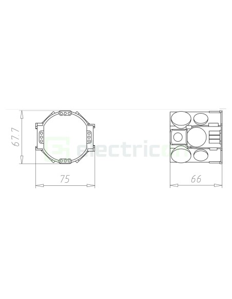 Doză aparataj - pentru tencuială - Ø60mm, H66 UP - Kaiser 1555-05