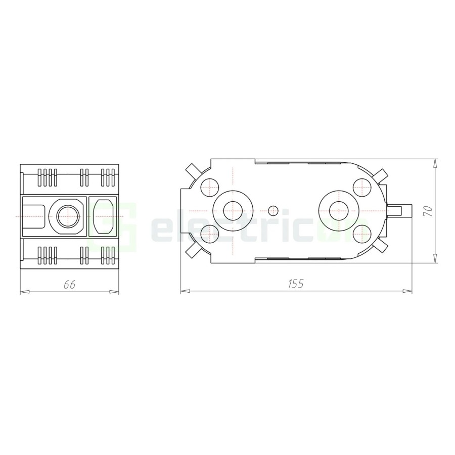Doză aparataj - Ø60mm etanșă cu buzunar UP - Kaiser 1068-06