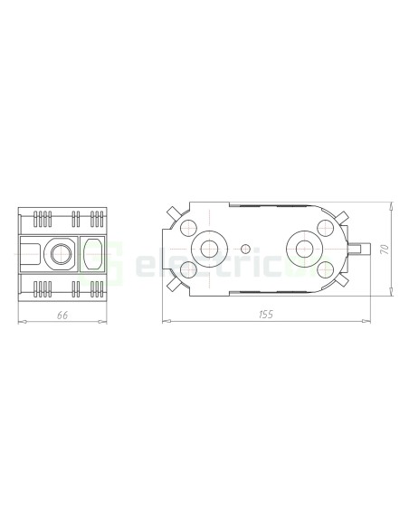 Doză aparataj - Ø60mm etanșă cu buzunar UP - Kaiser 1068-06