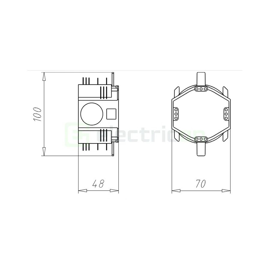 Doză aparataj dublă - pentru tencuială Ø60mm UP - Kaiser 1055-06