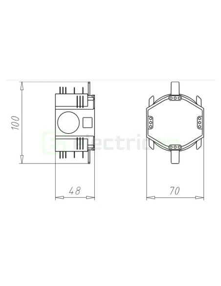 Doză aparataj dublă - pentru tencuială Ø60mm UP - Kaiser 1055-06