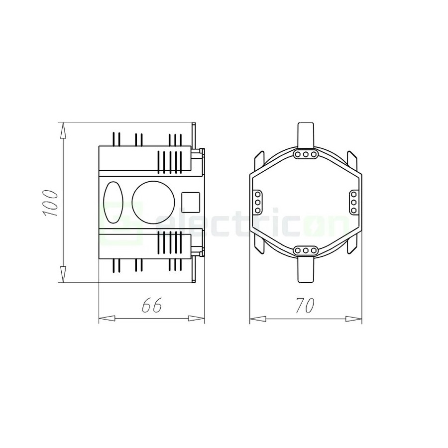 Doză aparataj - pentru tencuială Ø60mm UP Fix - Kaiser 1555-06