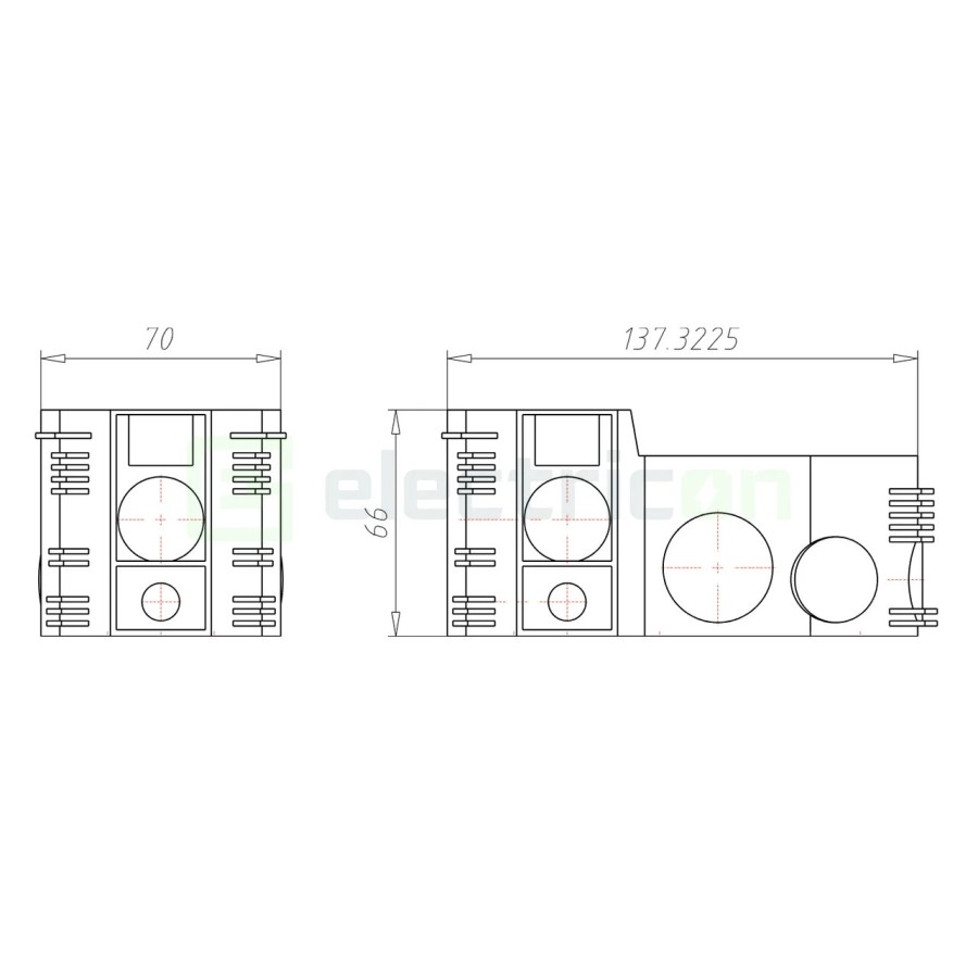 Doză aparataj dublă - pentru tencuială Ø2x82mm UP - Kaiser 1656-06