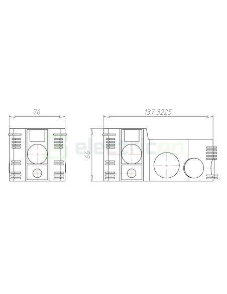 Doză aparataj dublă - pentru tencuială Ø2x82mm UP - Kaiser 1656-06