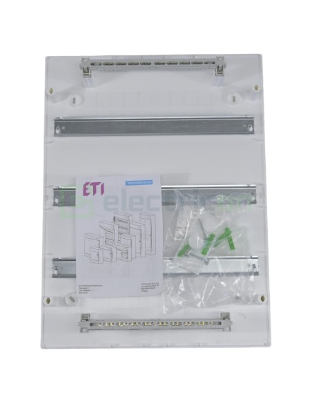 Tablou sigurante 54 module, 3x18 module aplicat, IP40, cu ușă transparentă, ECT 3x18PT, ETI, 001101040 - Electricon.ro