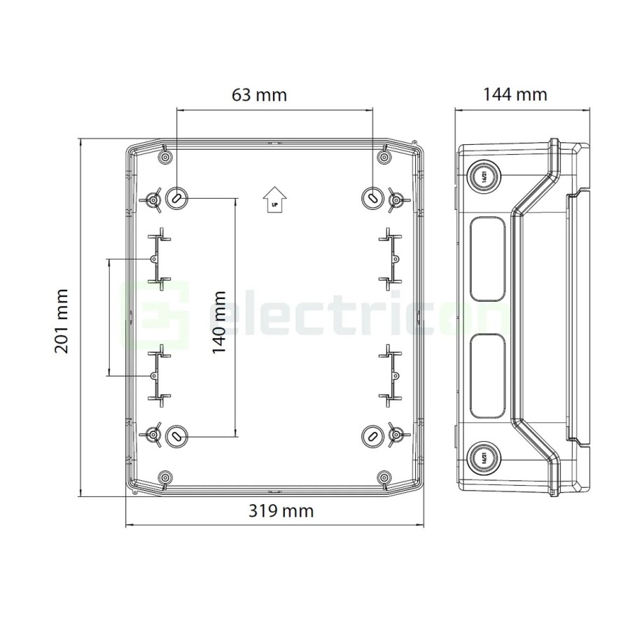 Tablou sigurante IP 65, 6M, aplicat, IP65, ECH-6G, ETI, 001101176 - Electricon.ro